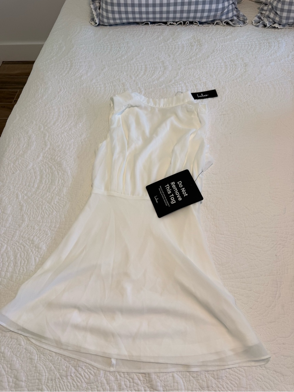 Lulu's White Sleeveless Mini Fit-and-Flare Dress
